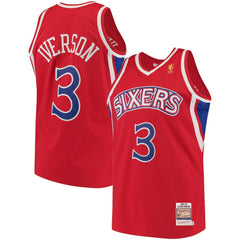Allen Iverson Philadelphia 76ers 1996/97 Hardwood Classics Authentic Jersey - Red | Mitchell & Ness online