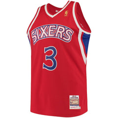Allen Iverson Philadelphia 76ers 1996/97 Hardwood Classics Authentic Jersey - Red | Mitchell & Ness online