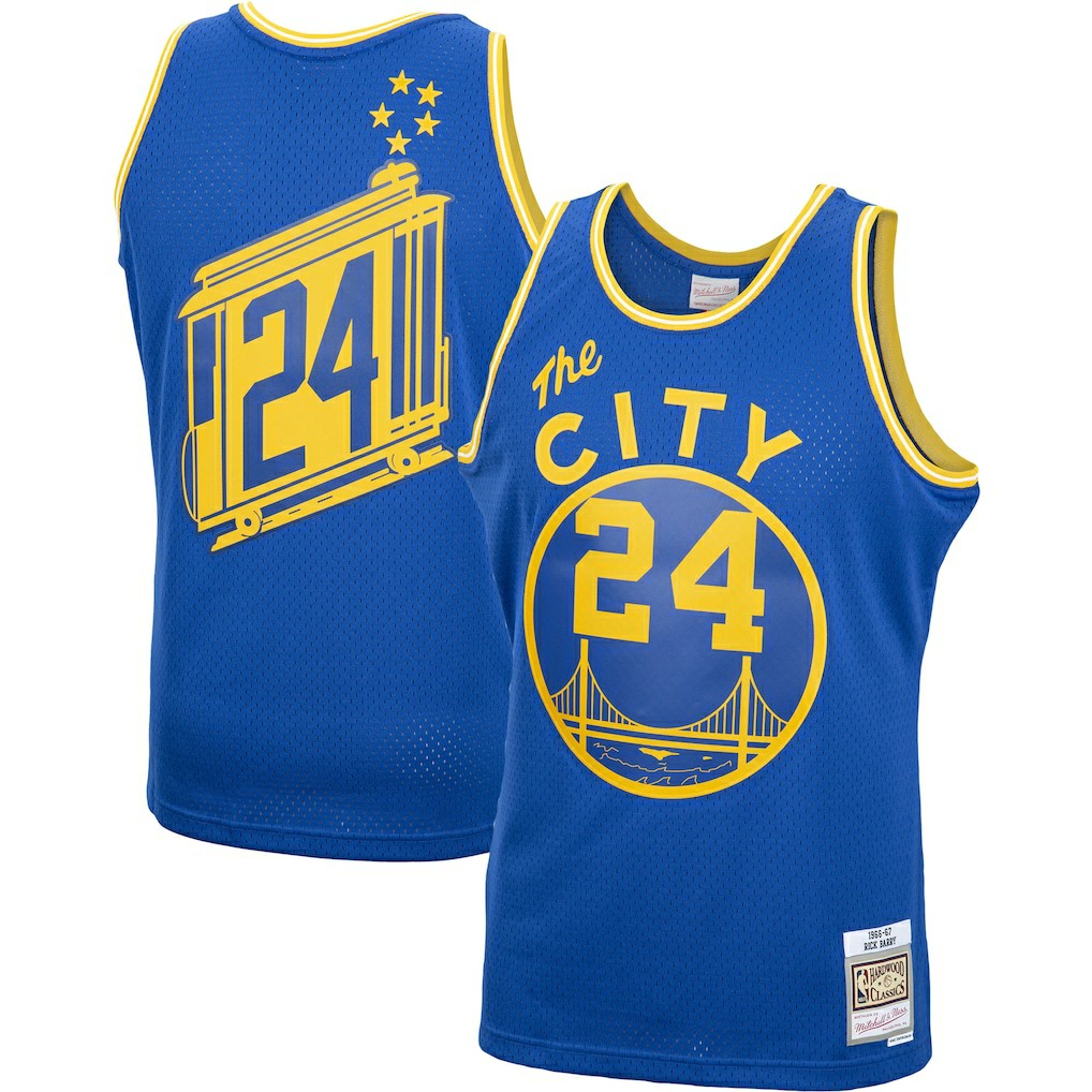 Rick Barry Golden State Warriors 1966/67 Hardwood Classics Swingman Jersey sale - Royal | Mitchell & Ness shop