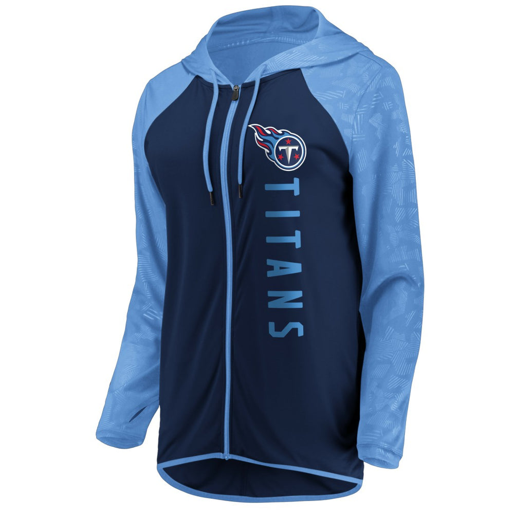 Tennessee Titans Women's Forever Fan Full-Zip Hoodie - Navy/Light Blue on sale