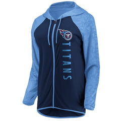Tennessee Titans Women's Forever Fan Full-Zip Hoodie - Navy/Light Blue on sale