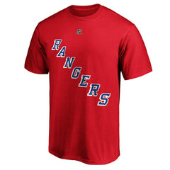 Alexis Lafrenière New York Rangers Fanatics Authentic Stack Name & Number T-Shirt Red