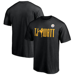 T.J. Watt Pittsburgh Steelers Checkdown T-Shirt - Black for sale