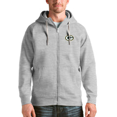 Green Bay Packers Antigua Victory Full-Zip Hoodie - Heather Gray online