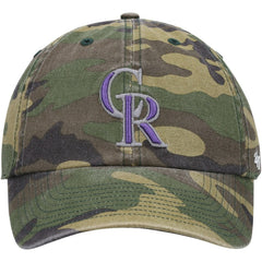Colorado Rockies Team Clean Up Adjustable Hat - Camo | 47 brand