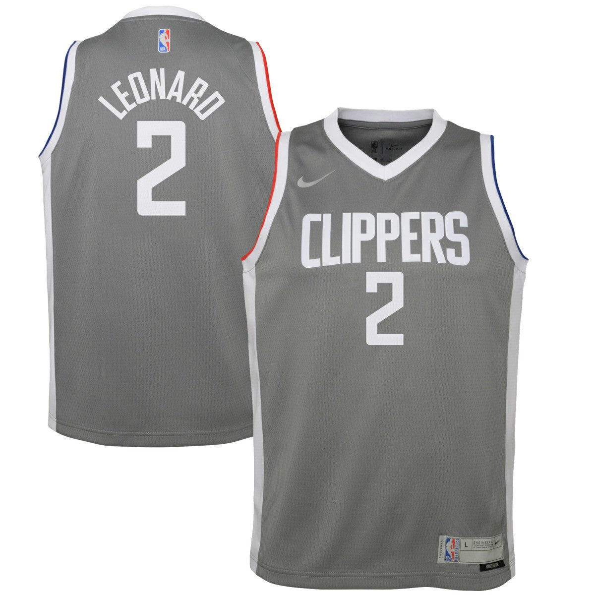 Kawhi Leonard LA Clippers Youth 2020/21 Swingman Player Jersey Gray - Earned Edition | Nike outlet