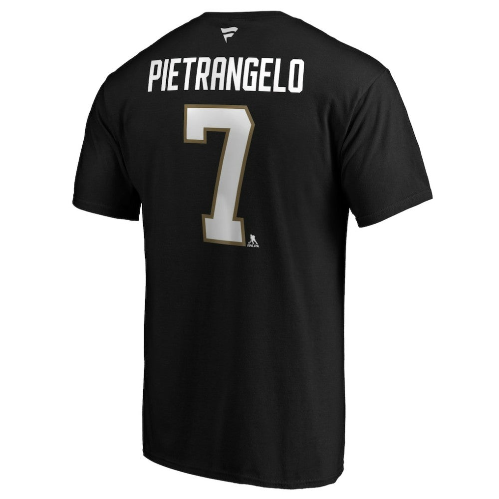 Alex Pietrangelo Vegas Golden Knights Fanatics Authentic Stack Name & Number T-Shirt Black