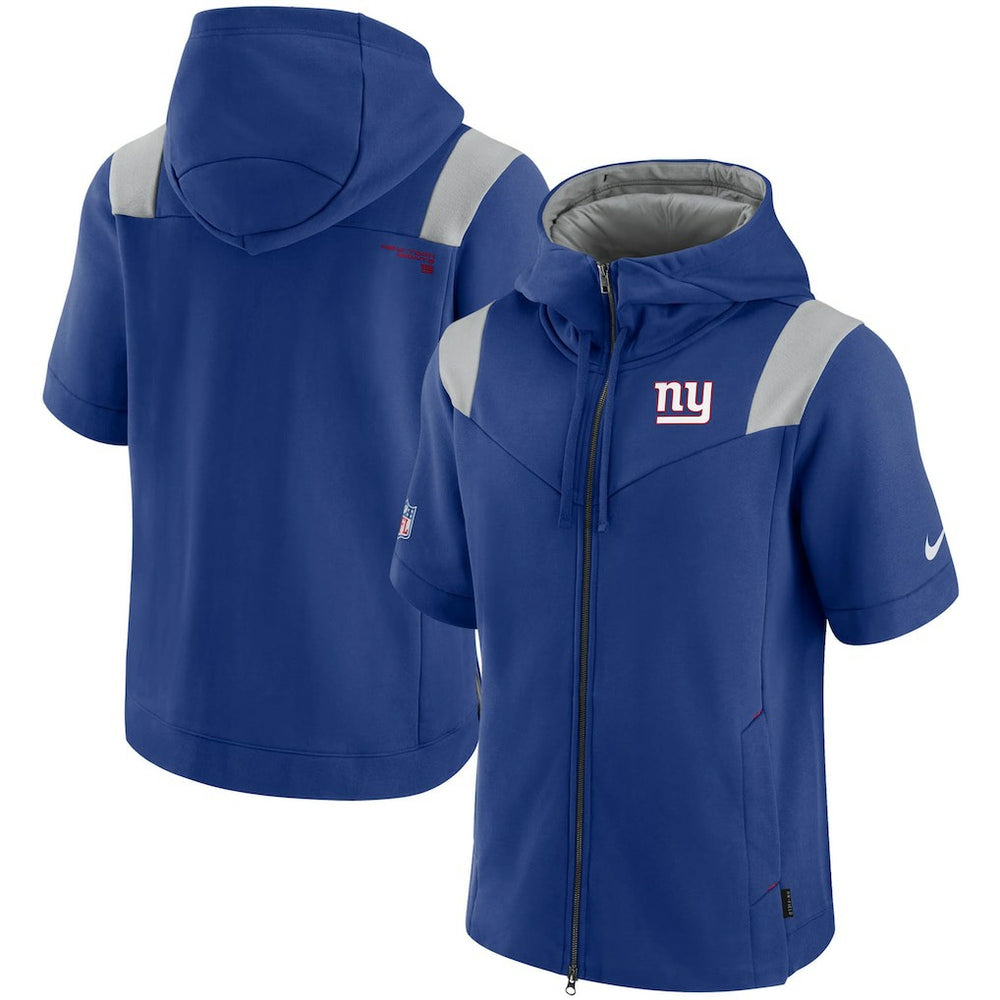 New York Giants Sideline Showout Short Sleeve Full-Zip Hoodie - Royal | Nike on sale