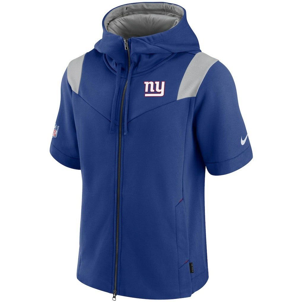 New York Giants Sideline Showout Short Sleeve Full-Zip Hoodie - Royal | Nike on sale
