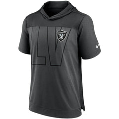 Las Vegas Raiders Performance Hoodie T-Shirt - Heathered Charcoal/Black | Nike cheap