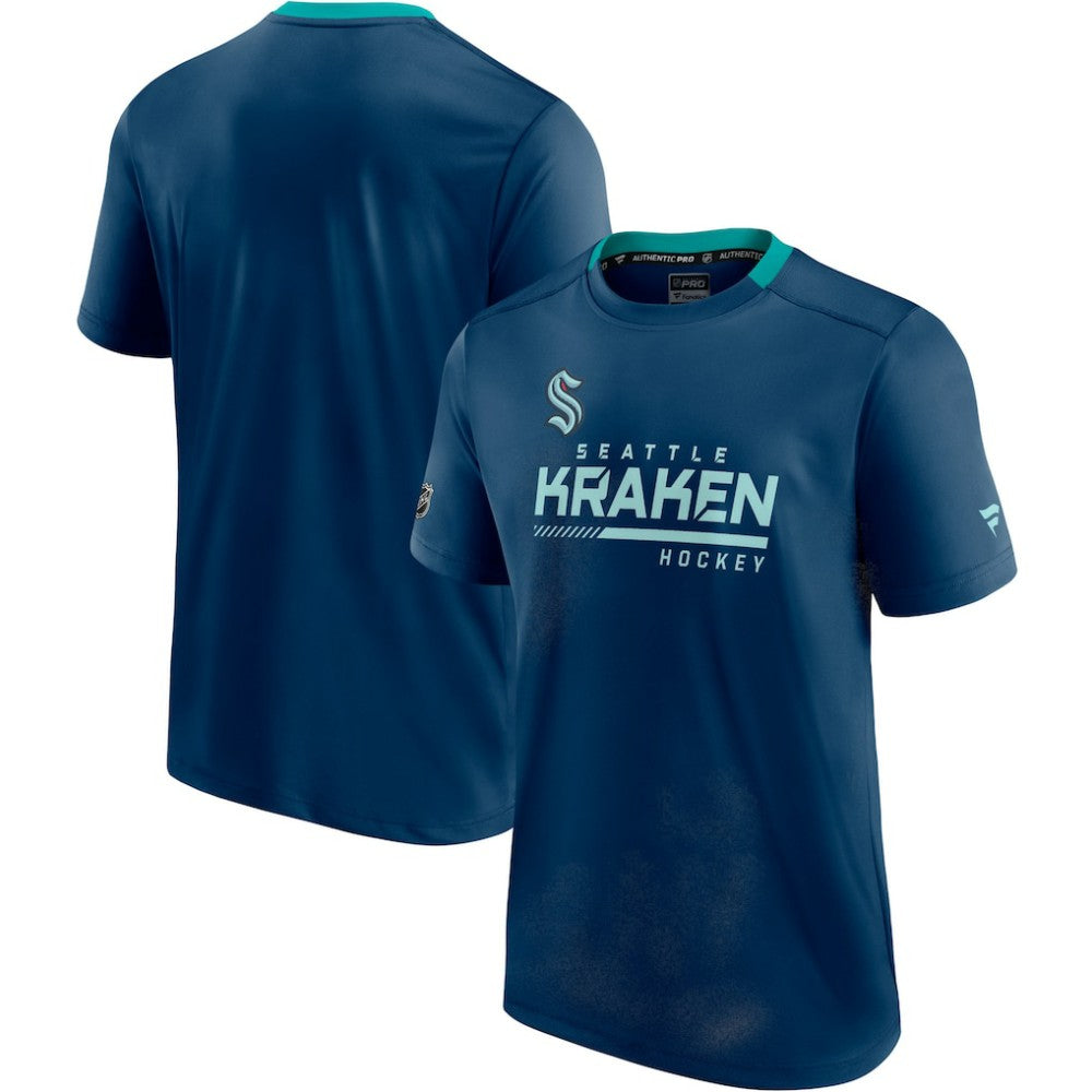 Seattle Kraken Fanatics Authentic Pro Locker Room T-Shirt Deep Sea Blue