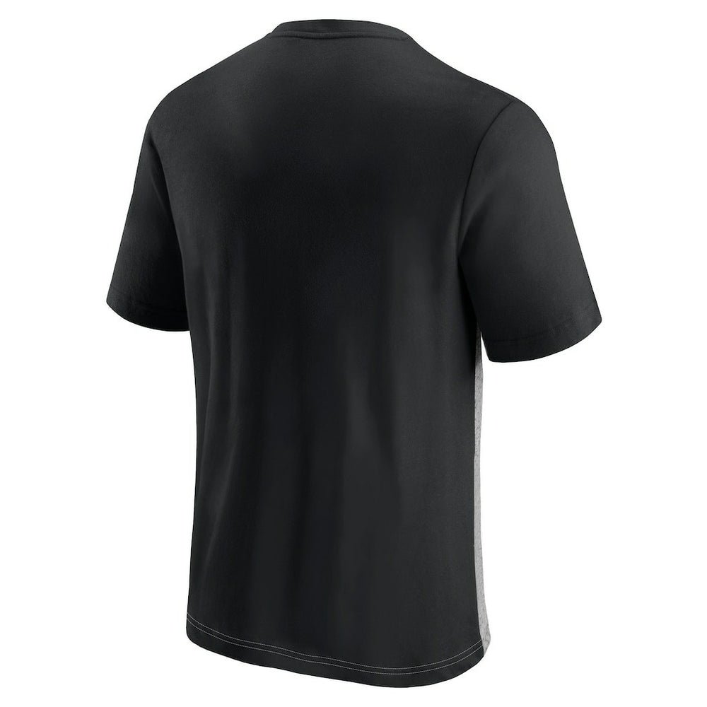 Atlanta Falcons Throwback Colorblock T-Shirt - Black/Heathered Gray cheap