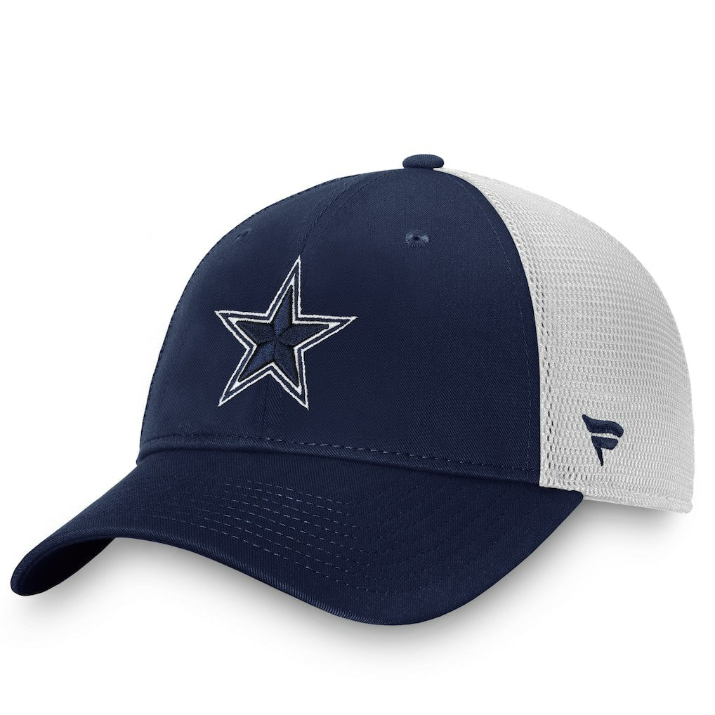 Dallas Cowboys Fundamental Trucker Unstructured Adjustable Hat - Navy/White sale