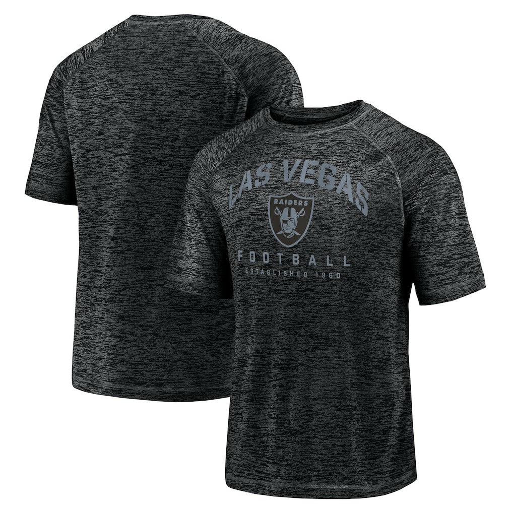 Las Vegas Raiders Shade Battle Ready Raglan Space-Dye T-Shirt - Black sale