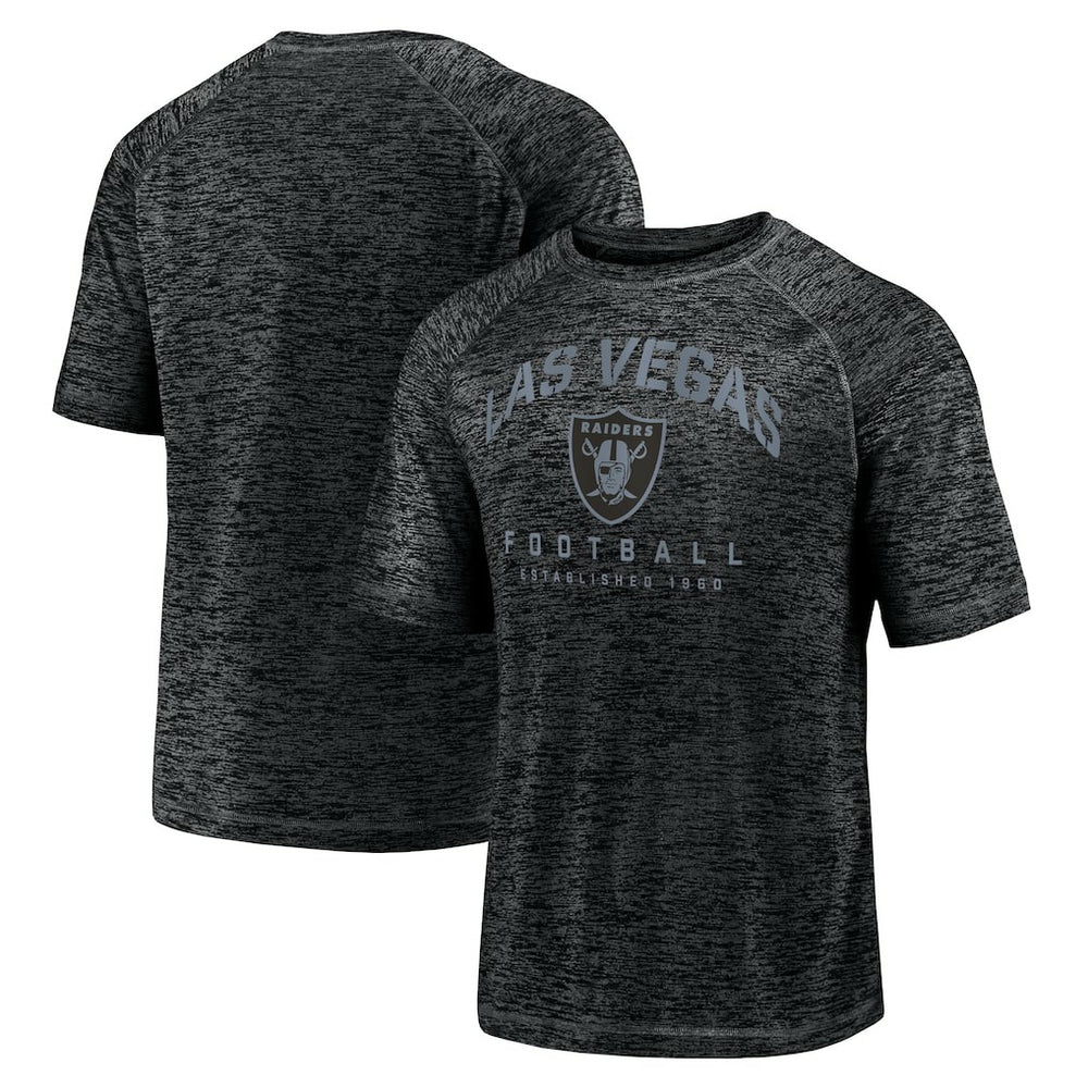 Las Vegas Raiders Shade Battle Ready Raglan Space-Dye T-Shirt - Black sale