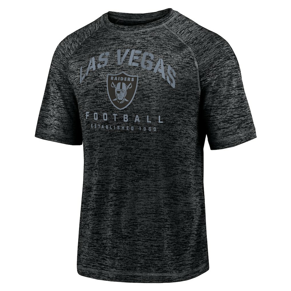 Las Vegas Raiders Shade Battle Ready Raglan Space-Dye T-Shirt - Black sale