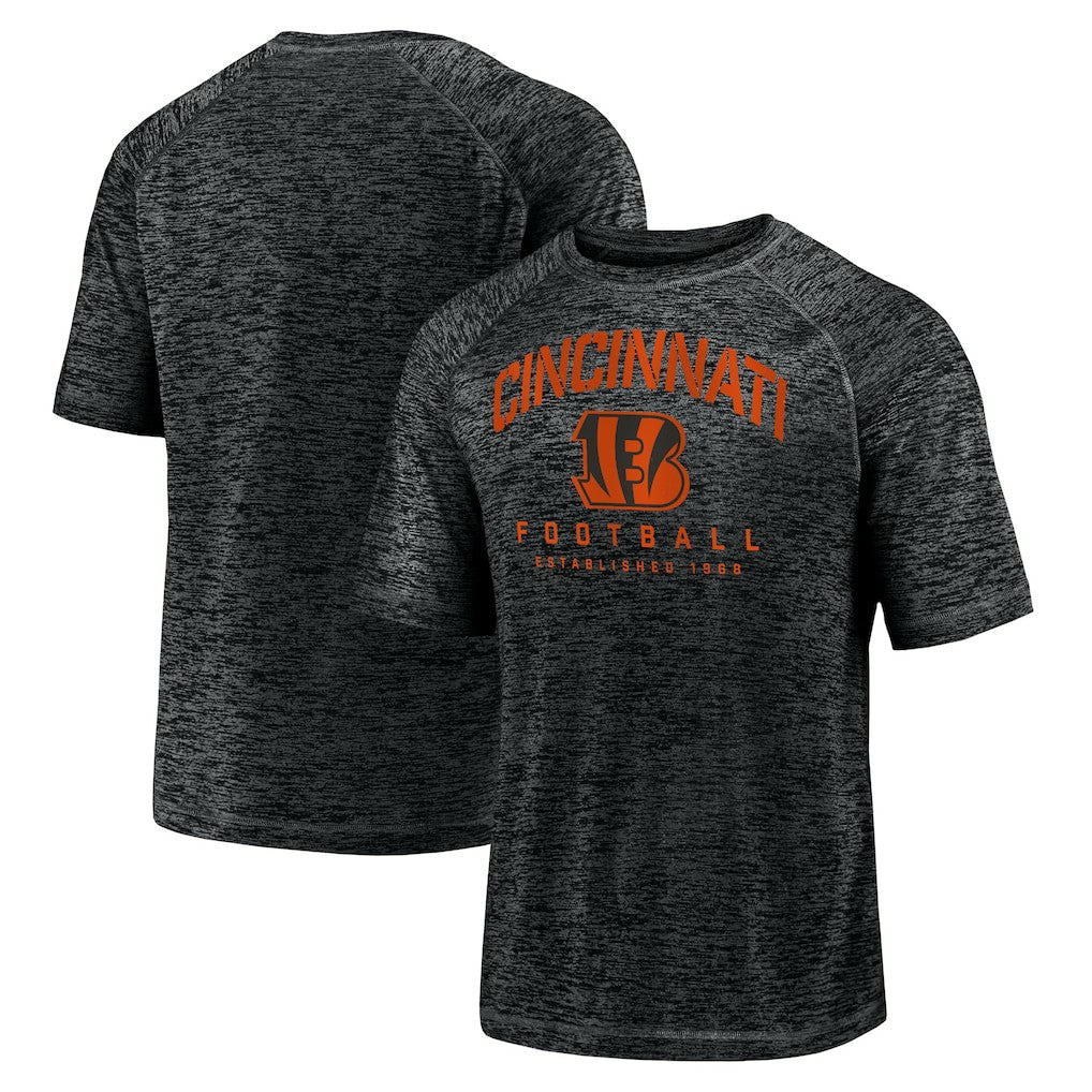 Cincinnati Bengals Shade Battle Ready Raglan Space-Dye T-Shirt - Black on sale