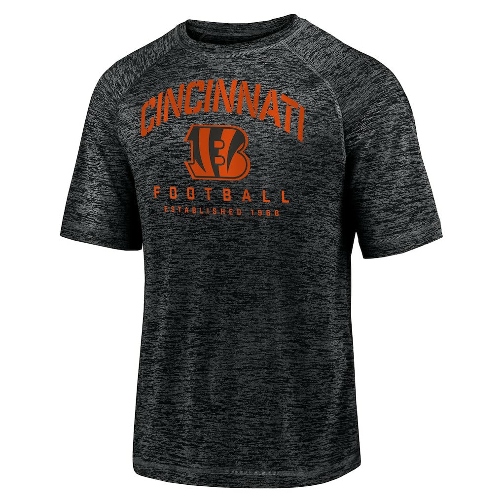 Cincinnati Bengals Shade Battle Ready Raglan Space-Dye T-Shirt - Black on sale