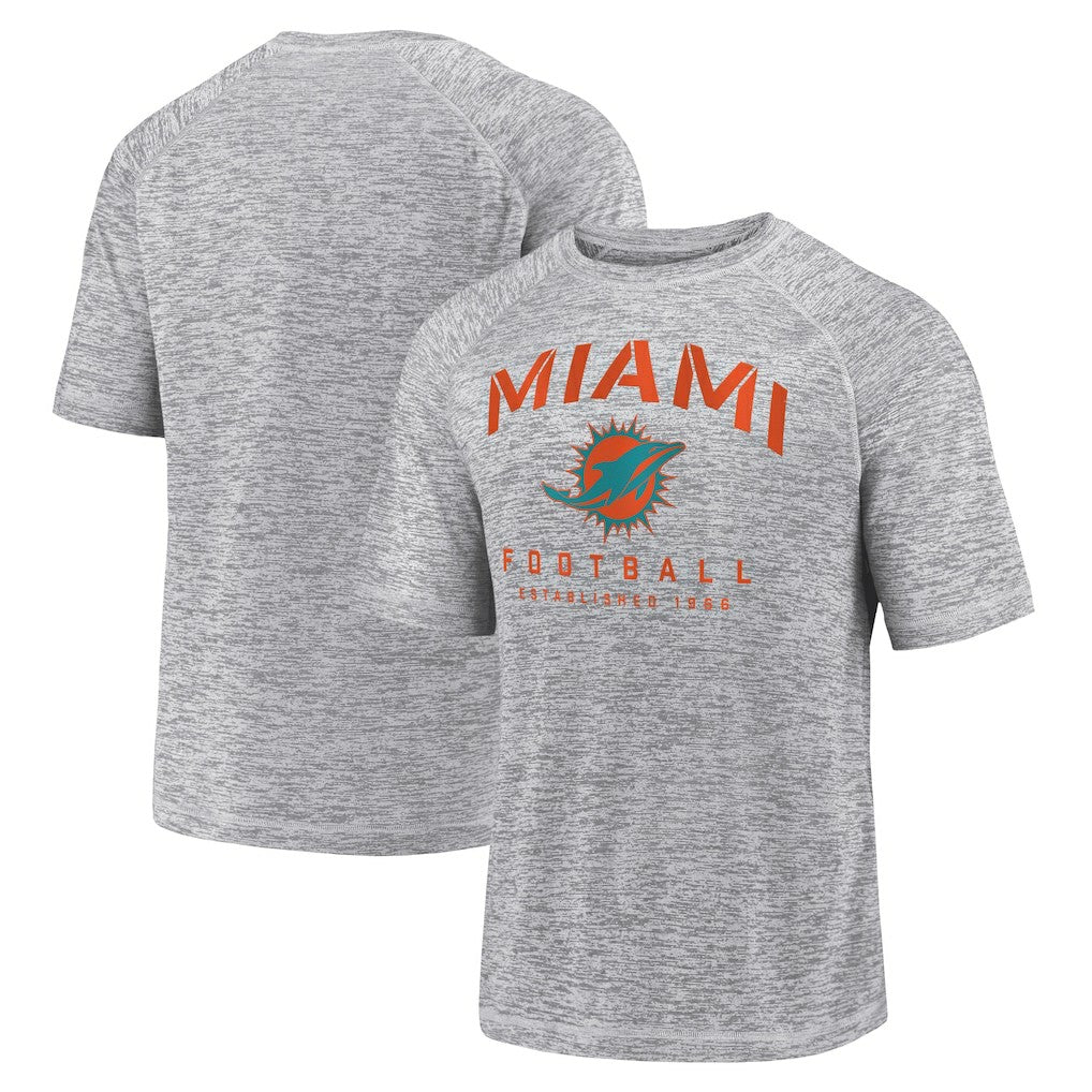 Miami Dolphins Shade Battle Ready Raglan Space-Dye T-Shirt - Gray cheap
