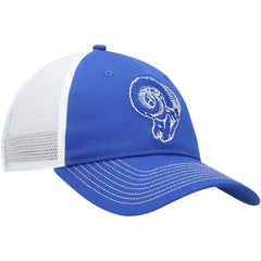 Los Angeles Rams Fundamental Vintage Trucker Unstructured Adjustable Hat - Royal/White online