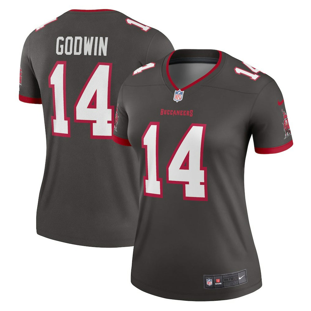 Chris Godwin Tampa Bay Buccaneers Women's Alternate Legend Player Performance Top - Pewter | Nike for sale