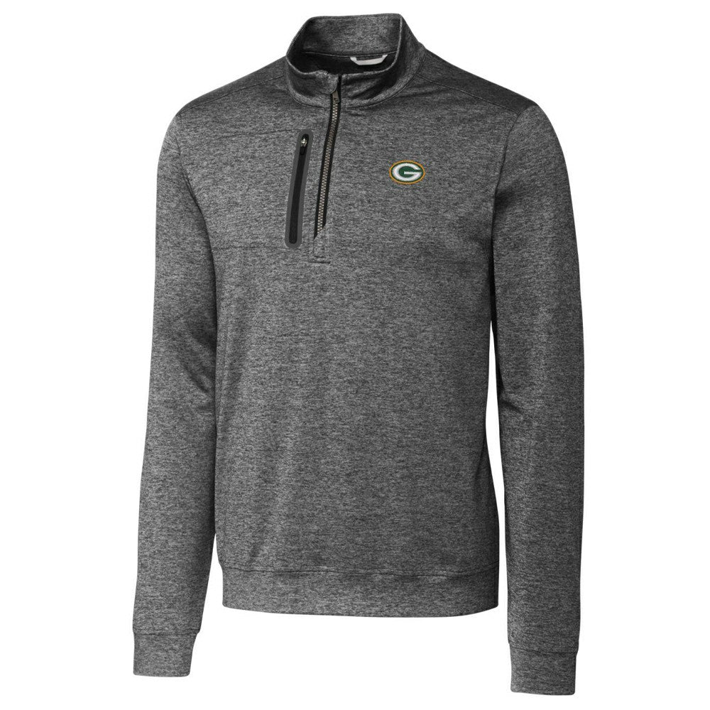 Green Bay Packers Cutter & Buck Stealth Quarter-Zip Jacket - Gray for sale