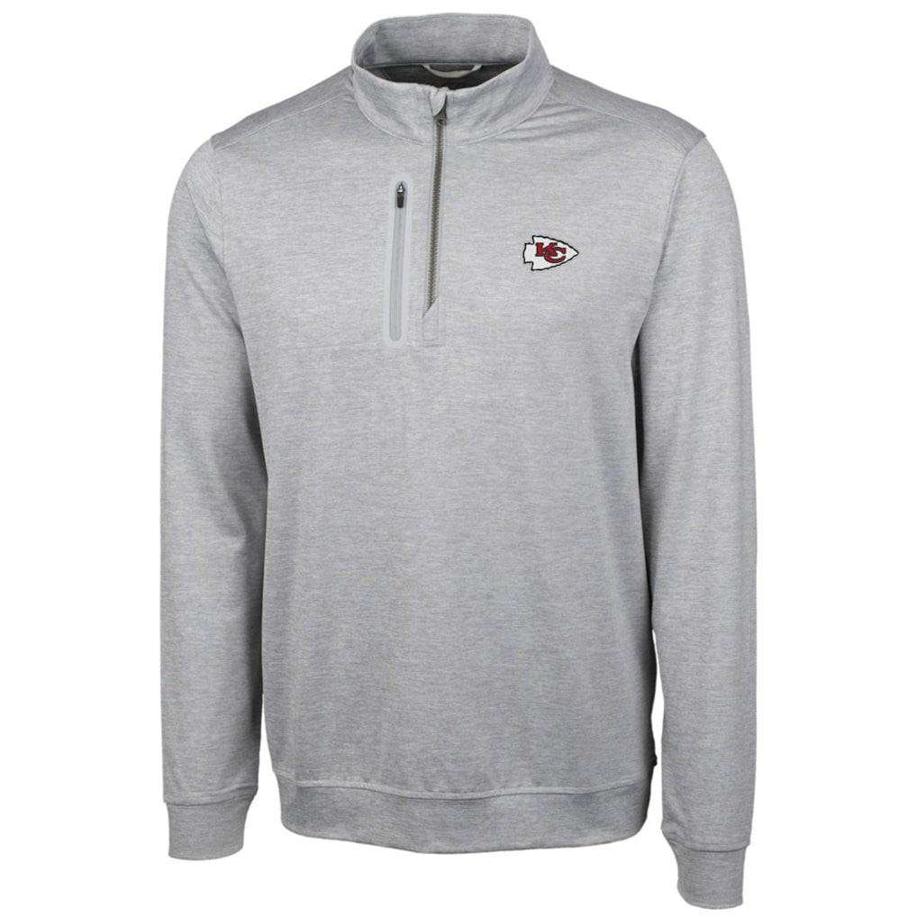 Kansas City Chiefs Cutter & Buck Stealth Quarter-Zip Jacket - Cream sale