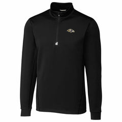 Baltimore Ravens Cutter & Buck Traverse Quarter-Zip Pullover Jacket - Black on sale