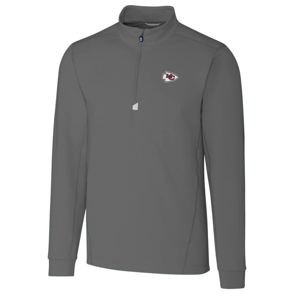 Kansas City Chiefs Cutter & Buck Traverse Quarter-Zip Pullover Jacket - Gray cheap