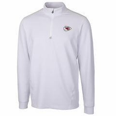 Kansas City Chiefs Cutter & Buck Traverse Quarter-Zip Pullover Jacket - White for sale