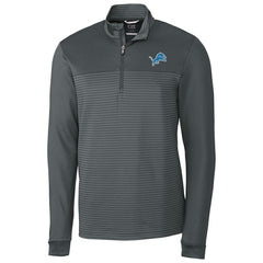 Detroit Lions Cutter & Buck Traverse Stripe Quarter-Zip Pullover Jacket - Gray on sale