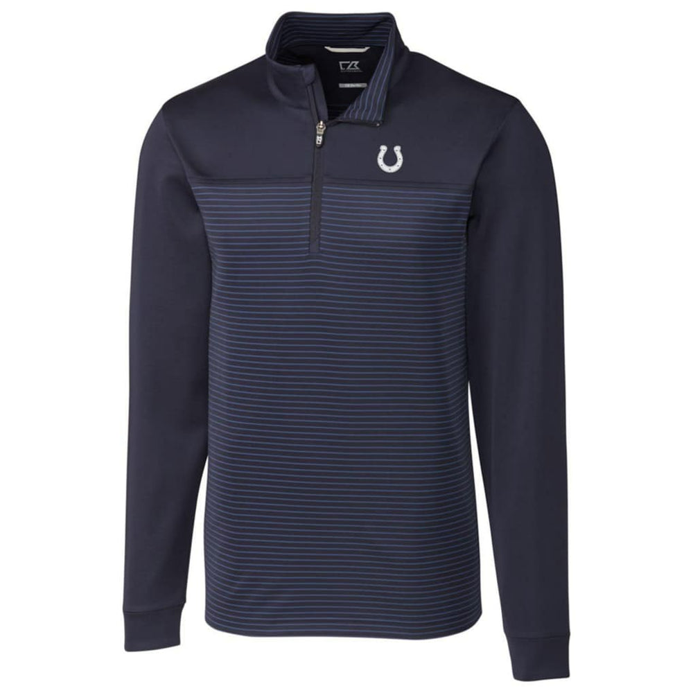 Indianapolis Colts Cutter & Buck Traverse Stripe Quarter-Zip Pullover Jacket - Navy outlet