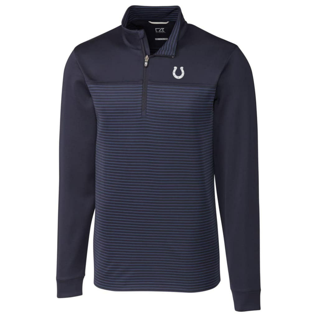 Indianapolis Colts Cutter & Buck Traverse Stripe Quarter-Zip Pullover Jacket - Navy outlet