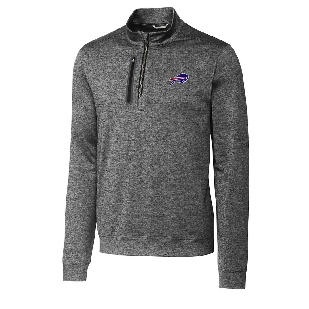 Buffalo Bills Cutter & Buck Big & Tall Stealth Quarter-Zip Pullover Jacket - Gray discount