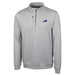 Buffalo Bills Cutter & Buck Big & Tall Stealth DryTec Quarter-Zip Pullover Jacket - Heathered Gray for sale