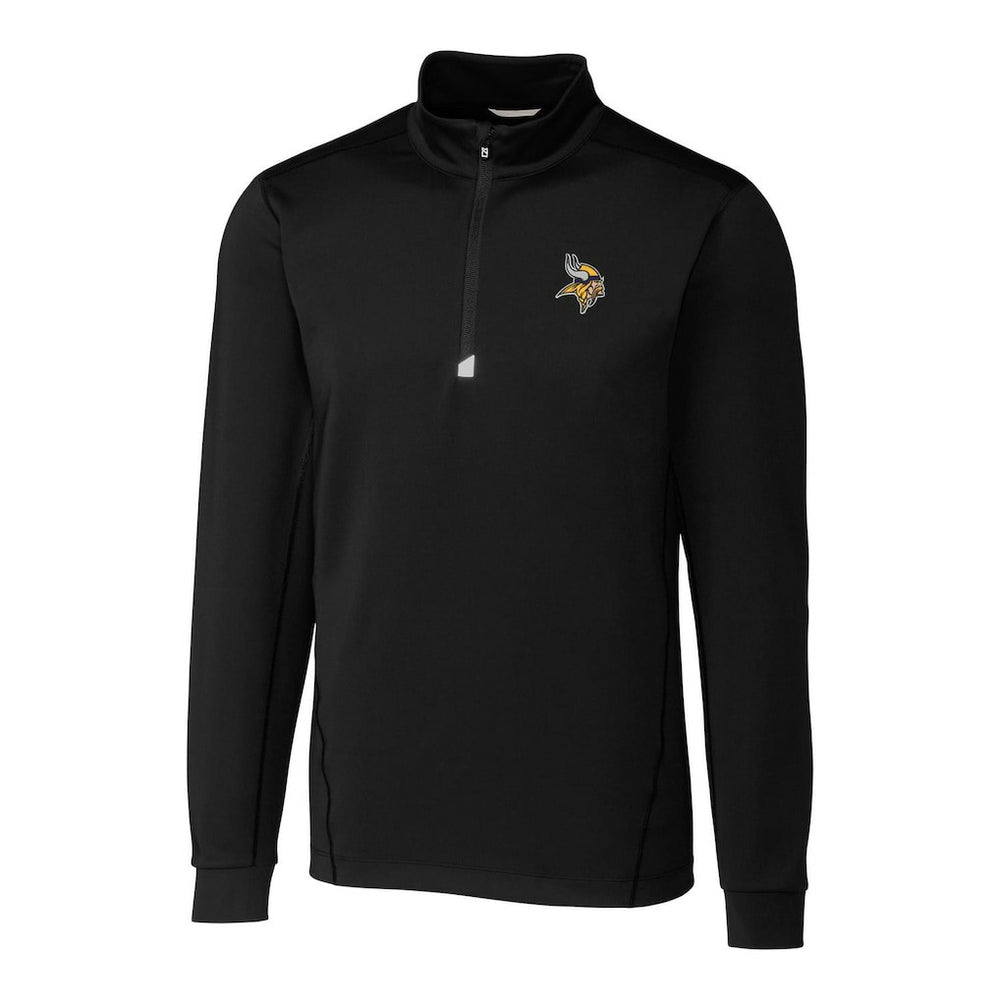 Minnesota Vikings Cutter & Buck Big & Tall Traverse Quarter-Zip Pullover Jacket - Black cheap
