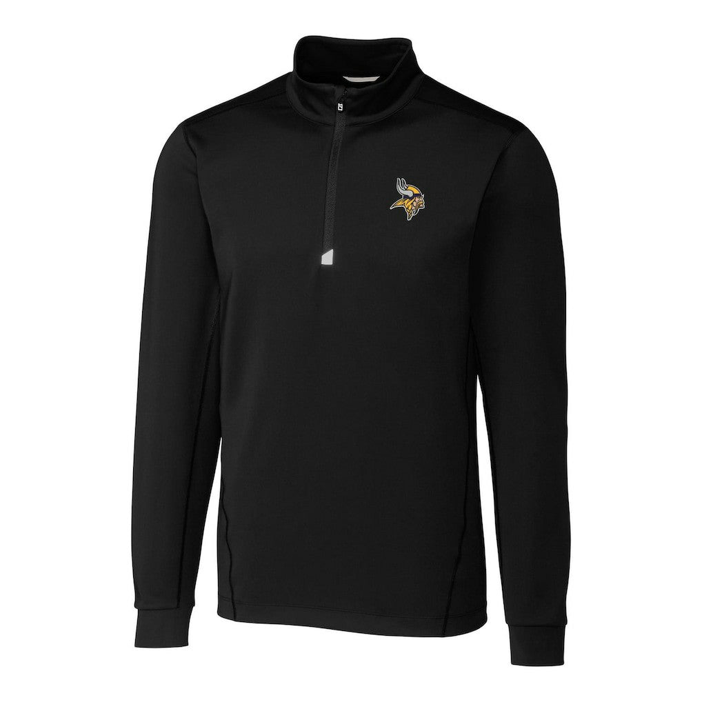 Minnesota Vikings Cutter & Buck Big & Tall Traverse Quarter-Zip Pullover Jacket - Black cheap