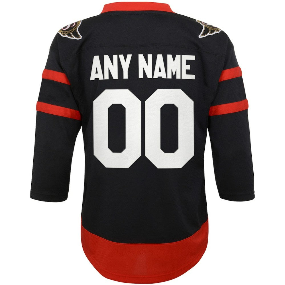 Ottawa Senators Youth Home Replica Custom Jersey Black