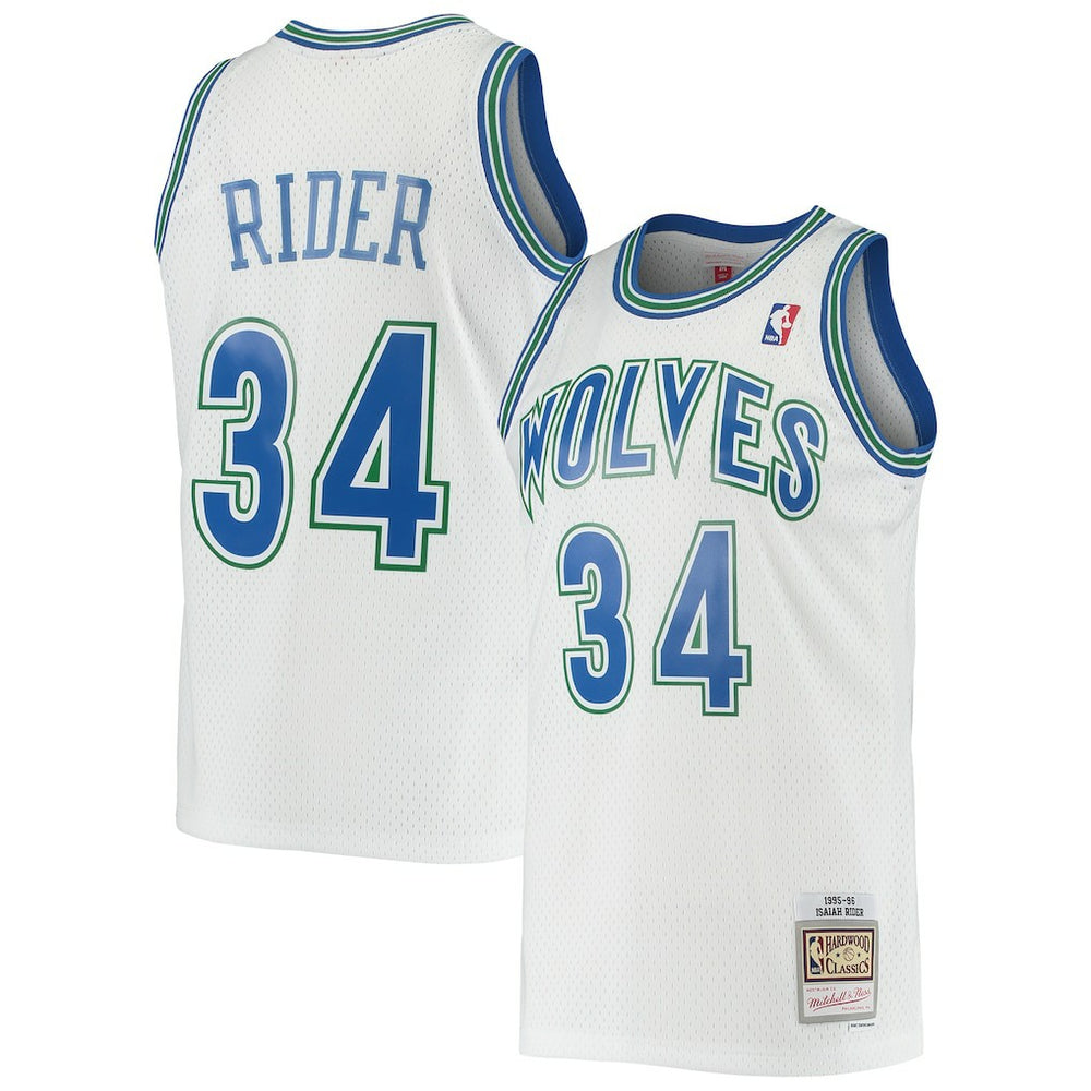 Isaiah Rider Minnesota Timberwolves 1995/96 Hardwood Classics Swingman Jersey - White | Mitchell & Ness on sale