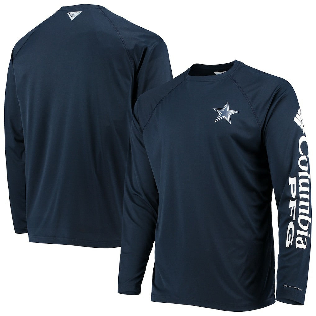 Dallas Cowboys Terminal Tackle Omni-Shade Raglan Long Sleeve T-Shirt - Navy sale