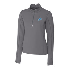 Detroit Lions Cutter & Buck Women's Traverse Half-Zip Pullover Jacket - Gray sale