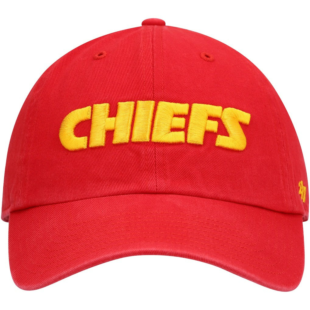 Kansas City Chiefs '47 Clean Up Script Adjustable Hat - Red cheap