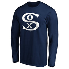 Chicago White Sox Cooperstown Collection Huntington Logo Long Sleeve T-Shirt - Navy