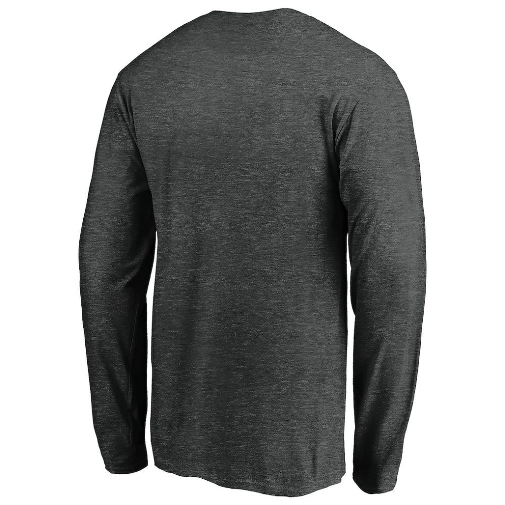 Detroit Tigers Cooperstown Collection Huntington Logo Long Sleeve T-Shirt - Charcoal