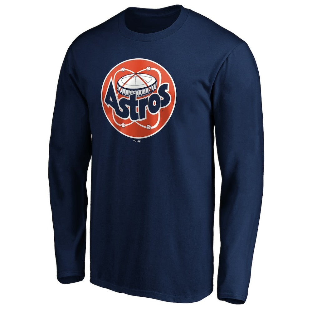 Houston Astros Cooperstown Collection Huntington Logo Long Sleeve T-Shirt - Navy