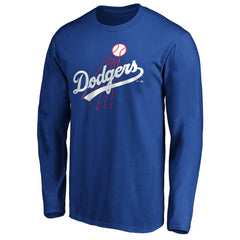 Los Angeles Dodgers Cooperstown Collection Huntington Logo Long Sleeve T-Shirt - Royal