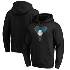Arizona Diamondbacks Cooperstown Collection Huntington Logo Fitted Pullover Hoodie - Black