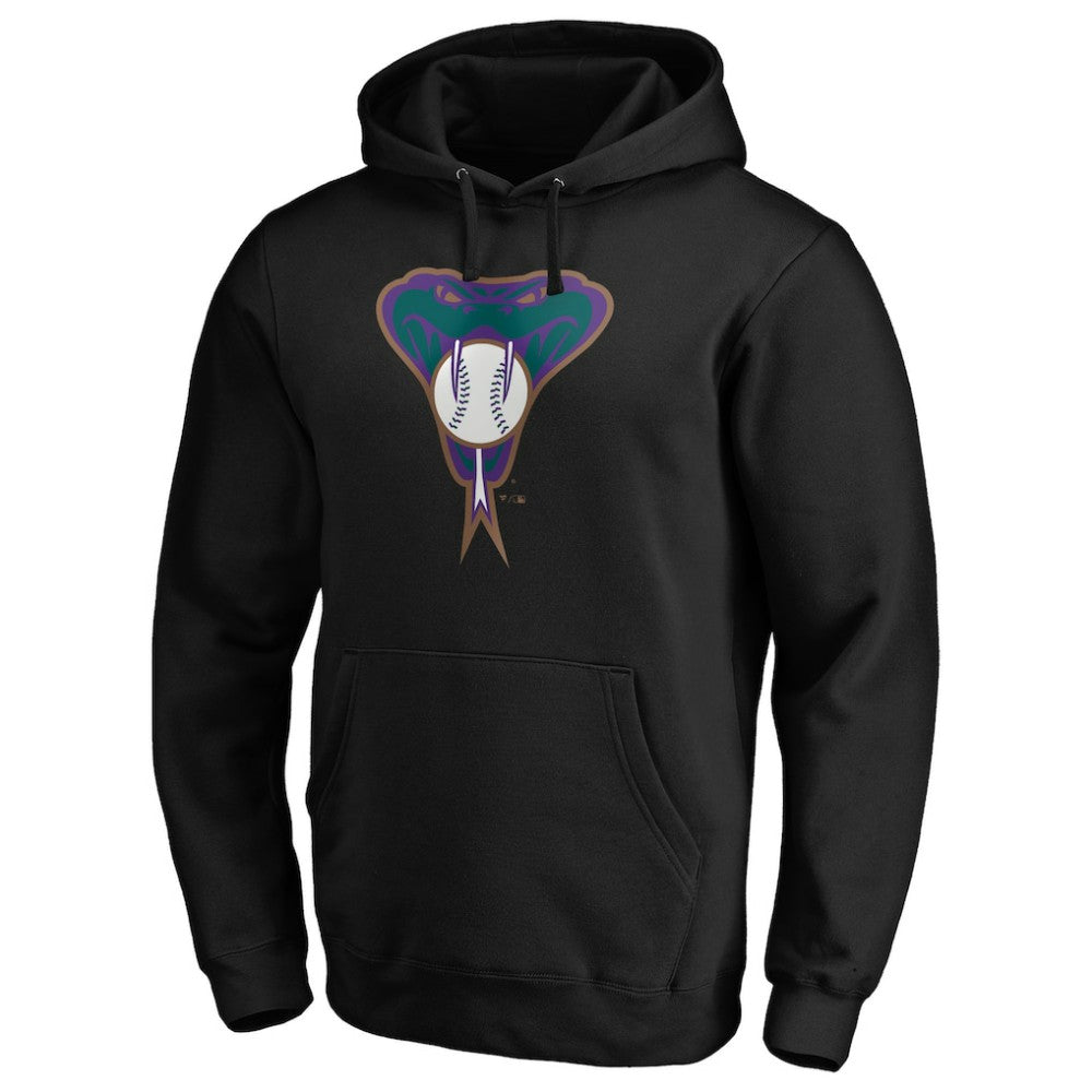 Arizona Diamondbacks Cooperstown Collection Huntington Logo Fitted Pullover Hoodie - Black