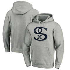 Chicago White Sox Cooperstown Collection Huntington Logo Fitted Pullover Hoodie - Heather Gray