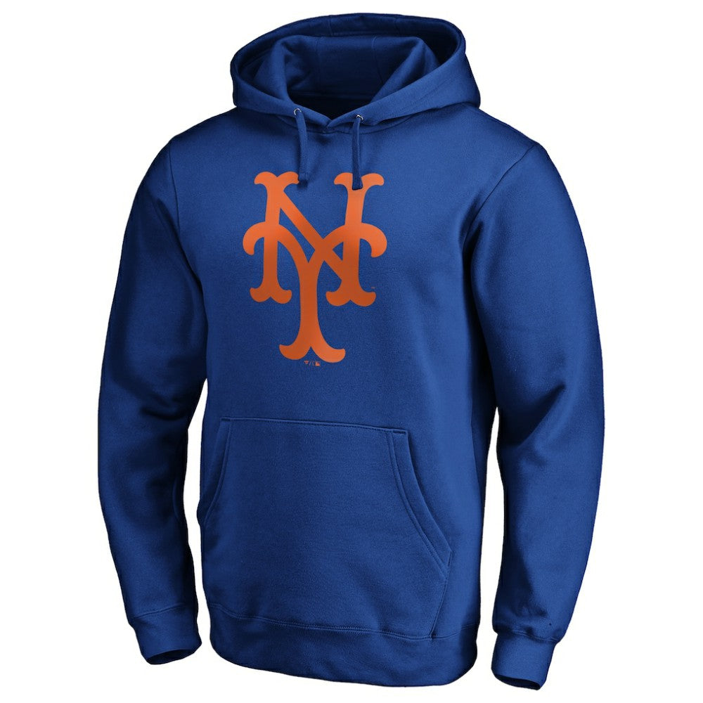 New York Mets Cooperstown Collection Huntington Logo Fitted Pullover Hoodie - Royal